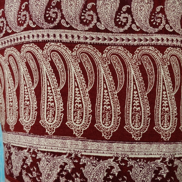 Rose+Olive long sleeve Burgundy paisley shirt - Picture 8 of 14